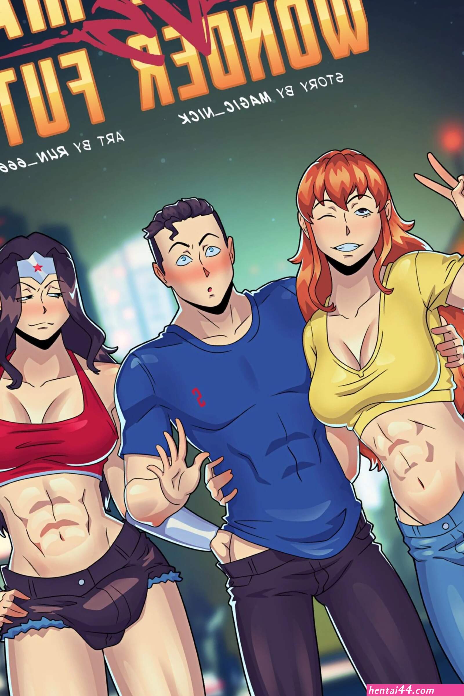 Wonder woman grows a futa dick