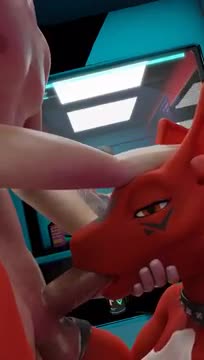 [4K]Sexy Guilmon Like Human Cock