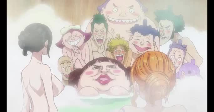 [4K]Wano country public bath scene(Shaved+Strip Version)