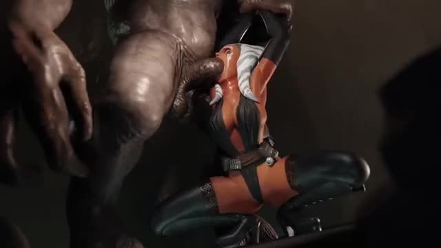 Ahsoka Tano deepthroat by a rancor
