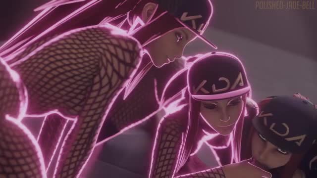 Akali shows of her cloning (and oral) skills. (black)[Polished Jade Bell]