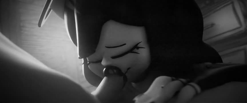 Alice angel blowjob black and white