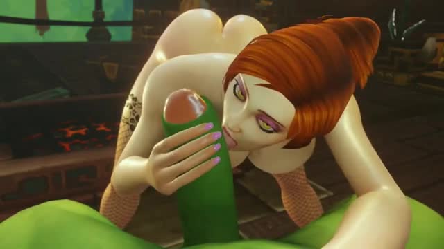 Assumi licking The green cock