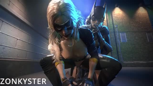 Black Canary and Batgirl "interrogate" a captured perp for intel.  [Zonkyster]