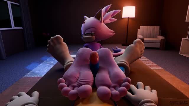 Blaze’s footjob [FeetyMcFoot]