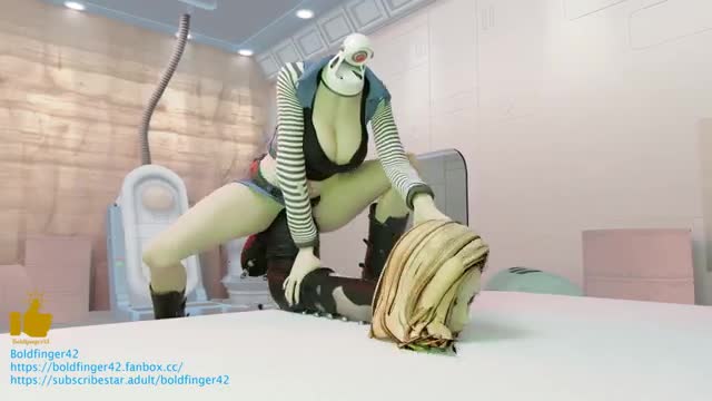 [Boldfinger42] Dragonball Z Android 18 as her own Horse Cock (music version)