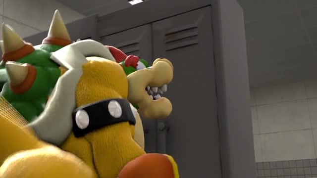 Bowser x Yoshi locker room