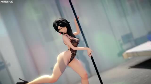Cinder being a stripper