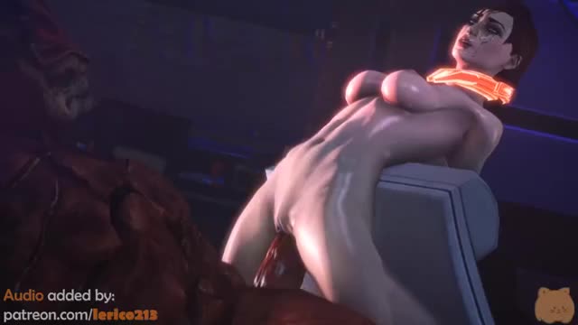 Commander_shepard and urdnot_wrex have sex