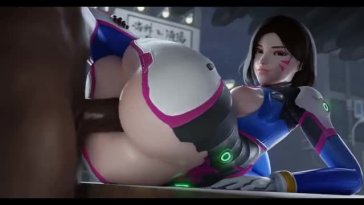 D.Va A Rainy Day [Blacked][Aphy3D]