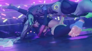D.Va Getting Smashed [Gifdoozer]
