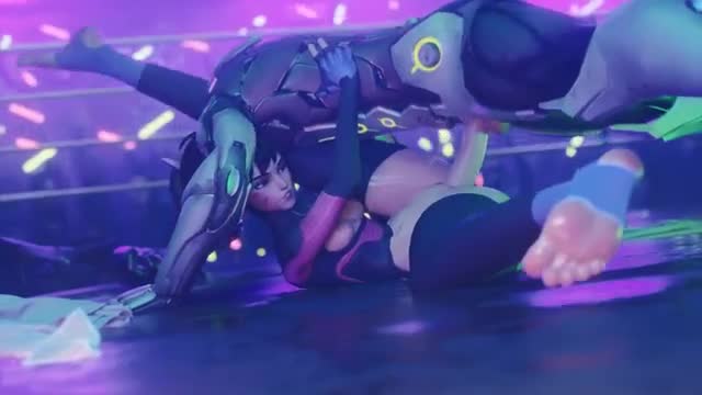 D.Va Getting Smashed [Gifdoozer]