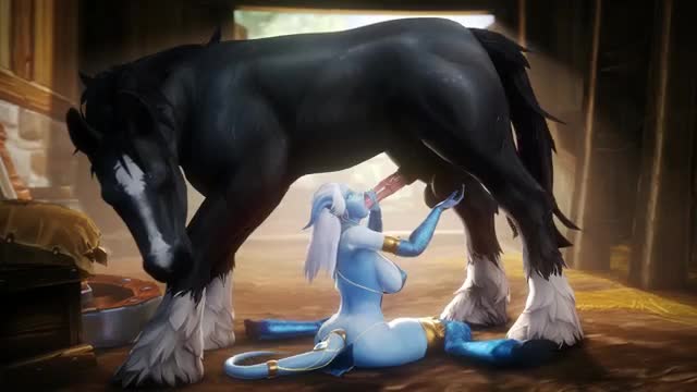 Draenei Serves Stallion with BJ (noname55)