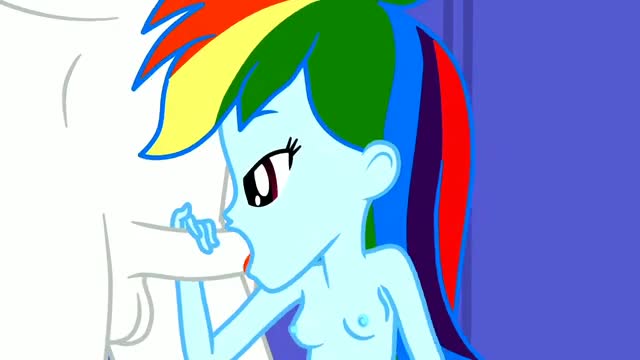 Equestria girls Rainbow dash blowjob