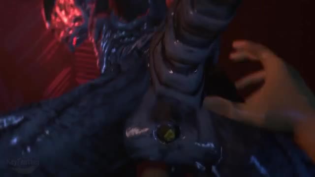 Female xenomorph anal fingering 2 [Keyfeather]