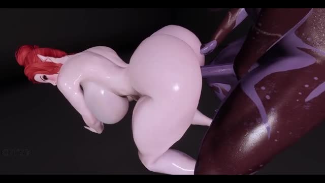 Futa Dark Elf Fucks Redhead Bimbo Whore