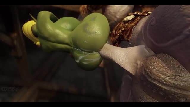 Goblin rides Futa Giant’s giant cock