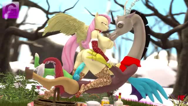 [Gorilka] Discord X Fluttershy – Christmas Party