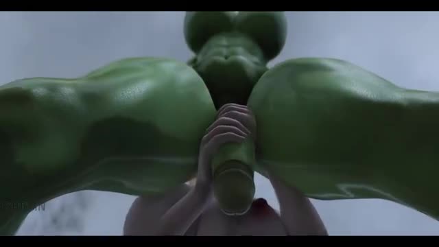 Green Futanari Orc Fucks White Vampire Orc