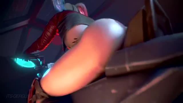 Harley Quinn riding a dildo