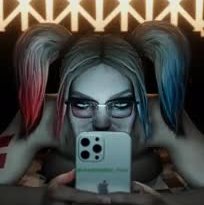 Harley quinn on the phone [the unhindered fool]