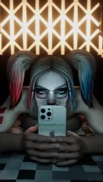 Harley quinn on the phone [the unhindered fool]