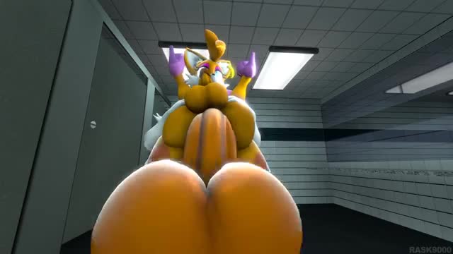 Hyper Futa Rouge the Bat Fucks Femboy Tails Ass