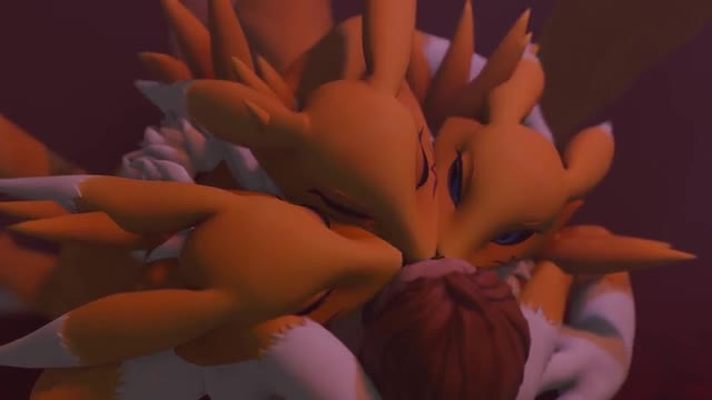 Kissing 3 female Renamons [mildmeat] (MagicalMysticVA Voice)