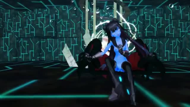 Light Cruiser Demon Hentai Nude Dance Kancolle Ship Monster Girl MMD 3D Blue Skin