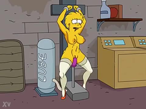 Lisa Simpson Dildo Machine Belly Inflation (Upscaled)