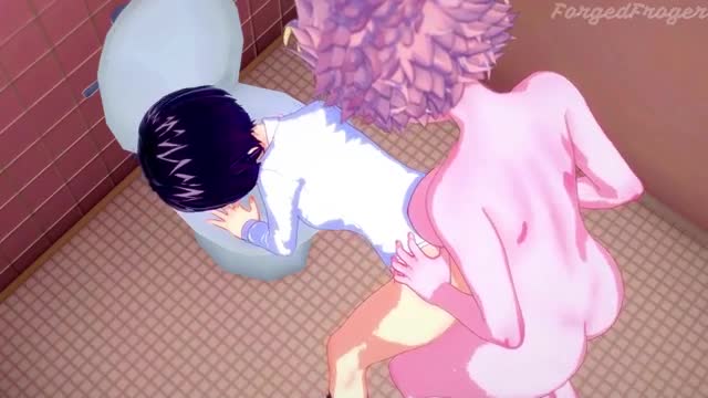 Mina and Jiro first time in school toilet