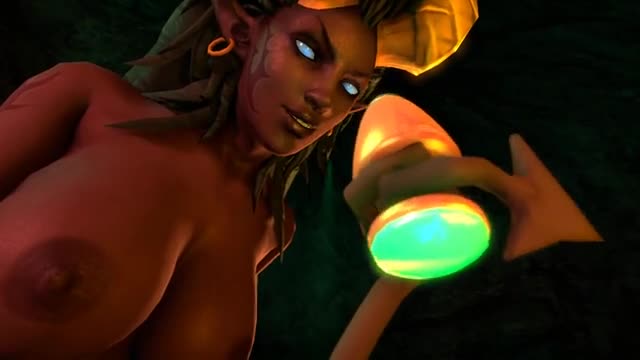 Mini guy being anal vored by demoness