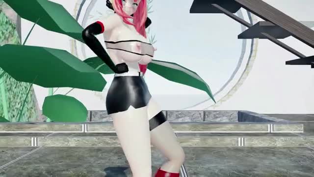 Mirai Akari Dance and Sex Hentai Vtuber Girl Big Boobs MMD 3D Red Boots