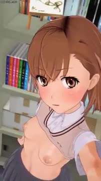 Misaka camwhore semi-naked gif