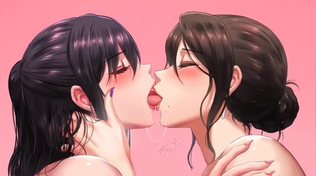 Miyu & Eriko Tongue Kissing [Loop]