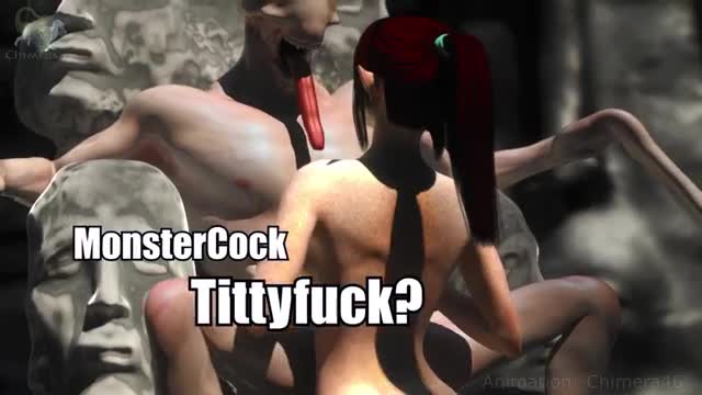 Monster Cock Titty-Fuck? Monster Cock Titty-Fuck. Monster Cock Titty-Fuck!