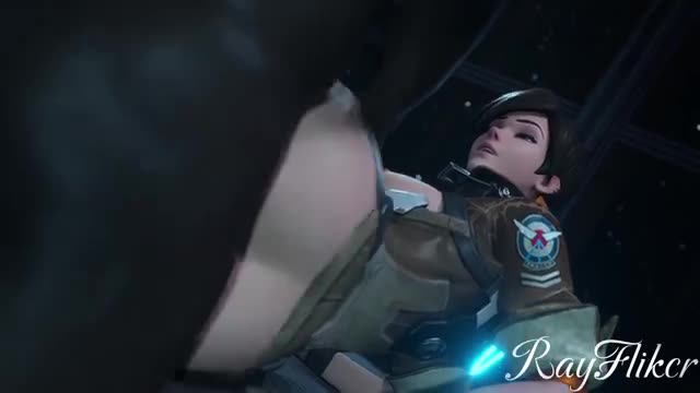Overwatch 3D sfm tracer Regular clothes and footjob compilation
