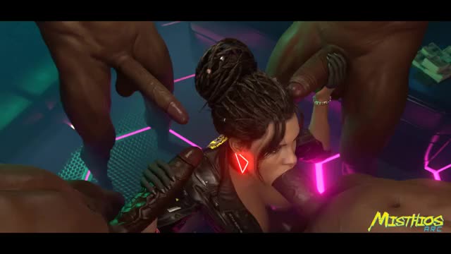 Panam Cyberpunk Girls Blowbang [Blacked][Misthios Arc]