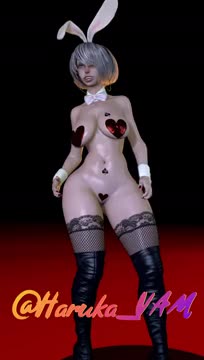 QOS Bunny 2B showing off her body