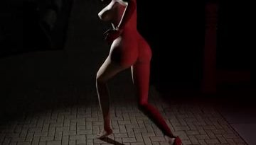 RE4 Ashley Running – Turntable – Nude (4K)