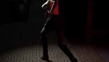 RE4 Ashley Running – Turntable – Topless (4K)