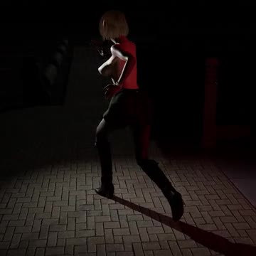 RE4 Ashley Running – Turntable – Topless (4K)