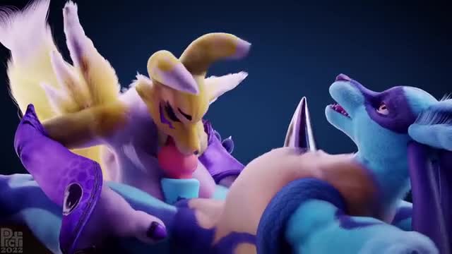 Renamon X Lucario BlowJob [Picti] [Sound]