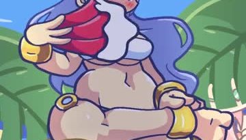 Rulue boucing on a puyo