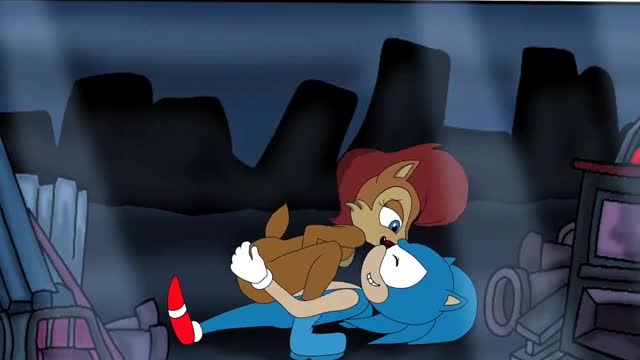 Sally riding Sonic