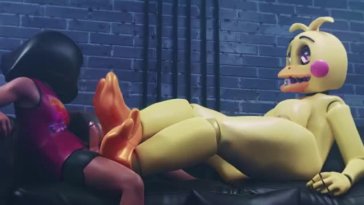 Seductive Chicken feetjobs dick