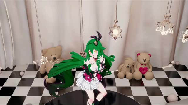 Sirin Hentai Honkai Impact 3rd Undress Dancing Queencard Music MMD 3D Dark Green Hair