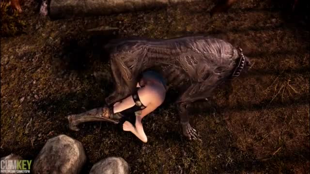 Skyrim – Sluty Bitch Wanted to Play with a Monster and was Inseminated