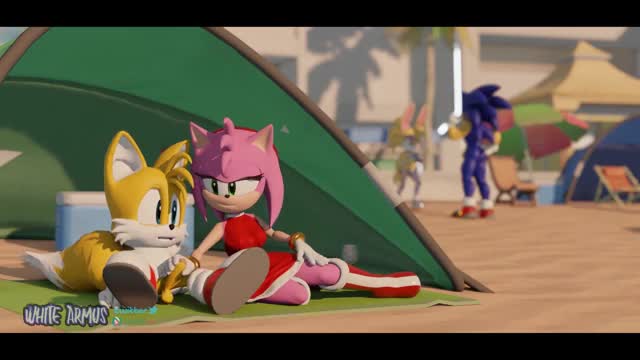 Sonic: a day at the beach (white armus)