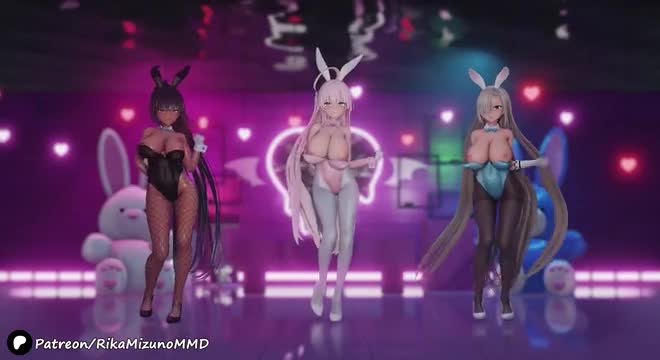 Step – Asuna, Hanako, Karine l Blue Archive MMD R-18 | For gentlemen MMD